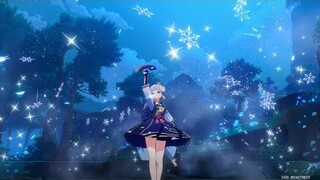 Ghibli Inspired Moment - Ayaka Dancing in the Magical Forest | Genshin Impact