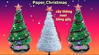 cách làm cây thông noel bằng giấy siêu đẹp || How to Make a  Paper Xmas Tree DIY Tutorial