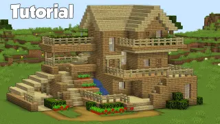 Minecraft: How to Build a Wooden House | Easy Survival House Tutorial