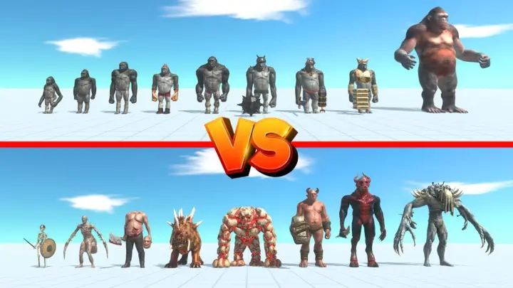 Infernals vs Mutant Primates - Animal Revolt Battle Simulator