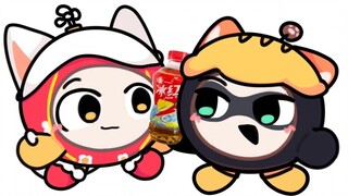 شرب زجاجة من شاي التنين البارد