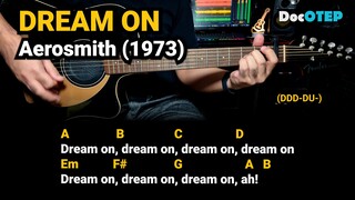 Dream On - Aerosmith (1973) Easy Guitar Chords Tutorial with Lyrics Part 2 SHORTS REELS