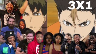 HAIKYUU SEASON 3 EPISODE 1 REACTION MASHUP!!