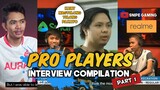 PRO PLAYERS INTERVIEW COMPILATION PART 1 | SNIPE GAMING TV
