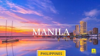 Manila, Philippines.– Drone & Time Lapse Video 4K