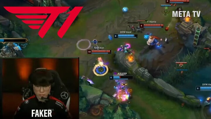 Faker biến Bong Bóng Ngủ thành kỹ năng chọn mục tiêu | T1 vs DFM MSI 2022