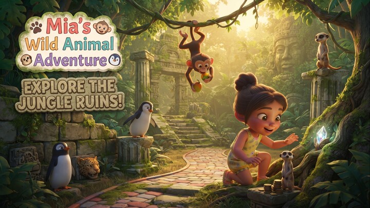 Explore the Zoo with Mia| Cute Animated Cartoon for Kids & Toddlers | kokokiki