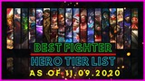 BEST FIGHTER HERO NOVEMBER 2020 | FIGHTER TIER LIST MOBILE LEGENDS 2020 (PART 2)