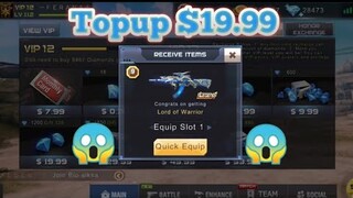 Crisis Action : Topup $19.99 + Review Weapon Lord Of Warrior M36 + Kill 27