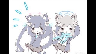 可爱的芹香猫猫和白子的二人转