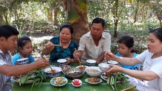 Ốc Bươu Kho Sả Ớt Thêm Nồi Canh Chua Bắp Chuối Ăn Sạch Nồi Cơm| TKQ & Family T609