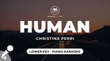 Human - Christina Perri (Lower Key - Piano Karaoke)