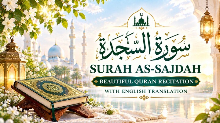 Surah As-Sajdah | Beautiful Quran Recitation | Arabic & English Translation