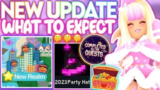 NEW UPDATE COMING IN A WEEK! ⚠️ WHAT TO EXPECT FOR THE NEW UPDATE! ROBLOX Royale High Tea & Leaks