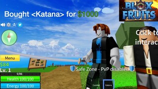 Lvl1 Noob gets KATANA, Reaches 2nd Sea| Roblox