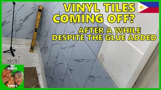 V563 - FOREIGNER BUILDING A CHEAP HOUSE IN THE PHILIPPINES - VINYL TILES COMING OFF? DIY WORK
