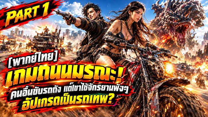 [ พากย์ไทย ] เกมถนนมรณะ! คนอื่นขับรถถัง แต่เขาใช้จักรยานพังๆ อัปเกรดเป็นรถเทพ?