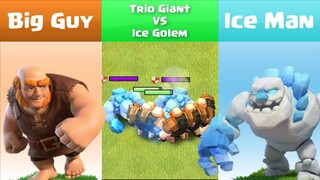 Every Level Giant VS Every Level Ice Golem | Clash of Clans