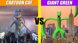 Cartoon Cat vs Giant Green (Rainbow Friends) | SPORE