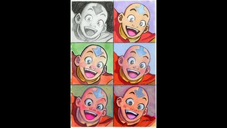Drawing Aang from Avatar the Last Airbender in 6 Different Mediums