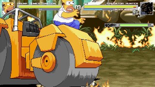 AN Mugen #221: Drunk Homer Simpson VS Predator Hunter & Predator Warrior