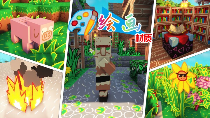 Unexpected Style! MC Painting Texture Pack with Hilarious, Comical Elements!