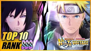 OS 10 MELHORES SHINOBIS DA MINHA CONTA / NARUTO X BORUTO NINJA VOLTAGE