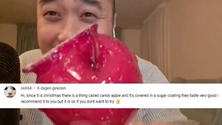 ASMR Candy Apple For Sleep, Relaxing & Tingles (EATING SOUNDS) | Bubble Whispers