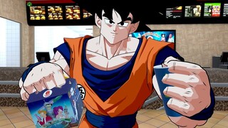 Goku tries to order food