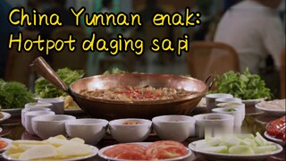 China Yunnan enak: Hotpot daging sapi