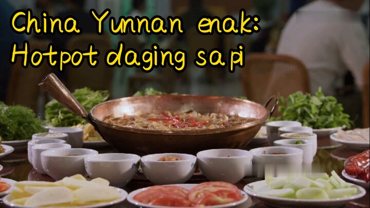 China Yunnan enak: Hotpot daging sapi