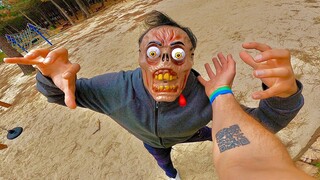 ESCAPING ZOMBI FUNY (🤬😂🤬)   #zombie #pov #parkour #movie