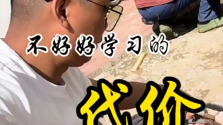 不好好学习，搬砖都轮不上你，好好学习真的不用吃苦