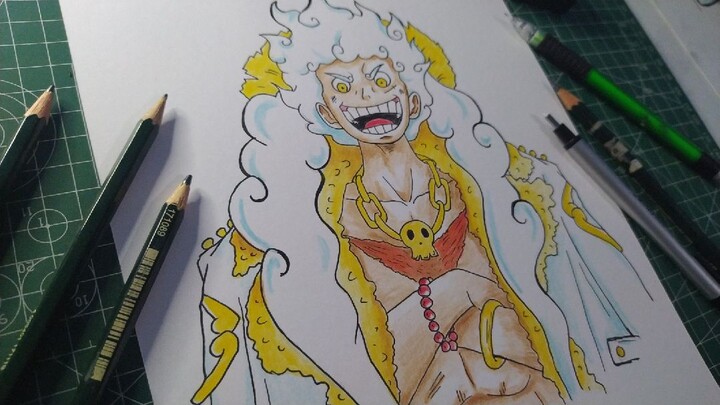 WOOOWW!! LUFFY GEAR 5 | One Piece Drawing Process