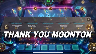 Thank You MOONTON For All Great Dragon Spears ‼️