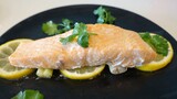 Easy healthy baked salmon with lemon & lemongrass