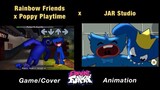 Rainbow Friends BLUE x Poppy Playtime HUGGY WUGGY | Friends to your End | FNF Animation
