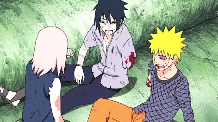 The scene after Naruto's last fight with Naruto Uchiha and Sasuke Uchiha!