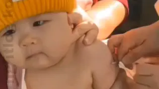 Babies first Injection reaction. ðŸ¥ºðŸ¤£