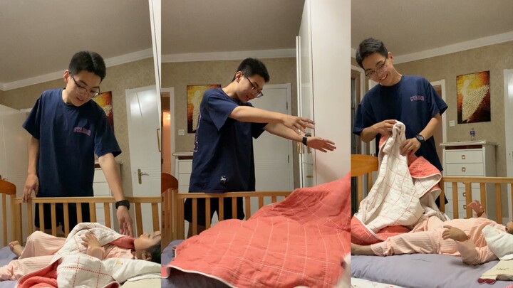 妹妹睡前一顿编排哥哥，哥哥超配合，妈妈：是我都得不耐烦了，哥哥这好脾气哪来的？