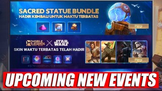 UPCOMING NEW EVENTS RELEASE DATE STAR WARS & TESLA SACRED STATUE | MOBILE LEGEND BANG BANG