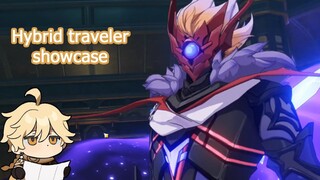 My elemental hybrid Traveler showcase (Childe) | Genshin Impact