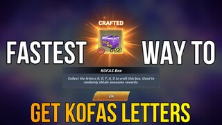 KOF Allstar: Fastest way to Get KOFAS Letters?
