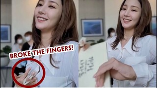 Actress Park Min Young broke her fingers when filming "Forecasting Love and Weather”