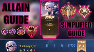 ALLAIN SIMPLIFIED TUTORIAL - Allain Guide for Beginners (Tutorial) 2020 | AOV | Season 15