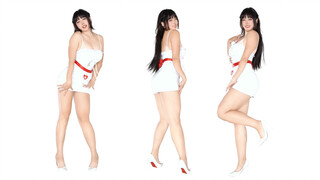 [Vertical Screen] White Leather Skirt