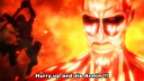 Armin Burns Himself to Kill Bertholdt | Armin's Struggle to Get Colossal Titan