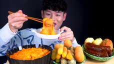 Mukbang Cheese Tteokbokki with Cheese Stick Ball... Yummy 😋 Yt 봉길이bonggil