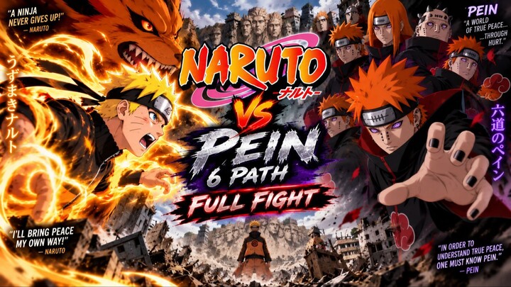 Naruto vs Pein 6 Path (Full Fight)
