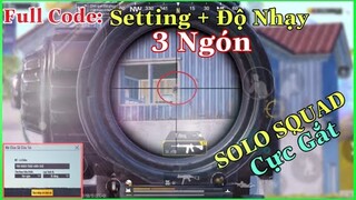 PUBG Mobile | Setting + Độ Nhạy 3 Ngón Phản Xạ Nhanh Nhất - Trận Solo Squad Căng Thẳng | NhâmHNTV